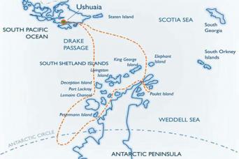 Map Polar Circle expedition