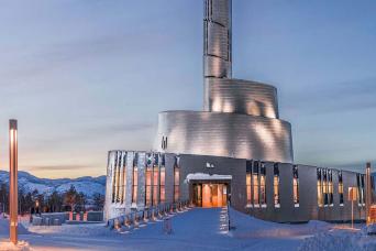The Northern Lights cathedral in Alta