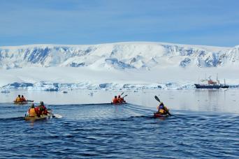 Paddling is an amazing way to experience Antarctica