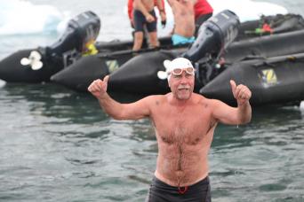 Options exist for 500m, 1km or Ice Mile swims