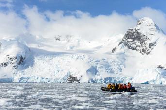 Zodiac exploration in Antarctica