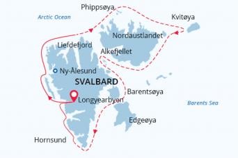 Map of the Svalbard expedition