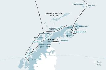 Map Polar Circle expedition