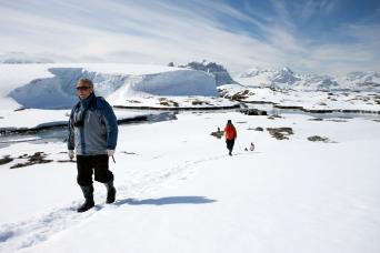 Hiking in Antarctica