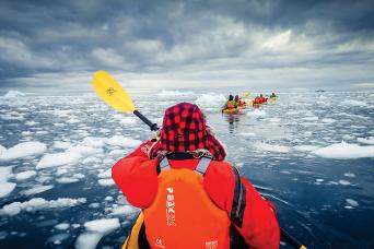 Kayaking in the wilds of Antarctica
