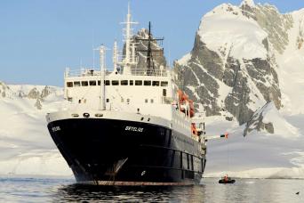 The powerful ice-class M/V Ortelius