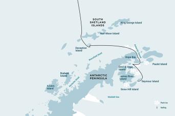 Weddell Sea Expedition Map shown as a guide only