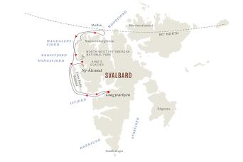 Map Spitsbergen Explorer cruise