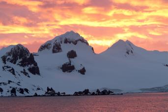 Magnificent Antarctica sunset