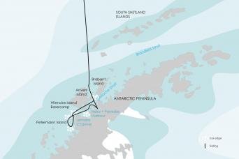 Map Antarctic Peninsula Basecamp Plancius