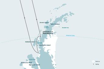 Map of Basecamp Antarctica M/V Ortelius expedition