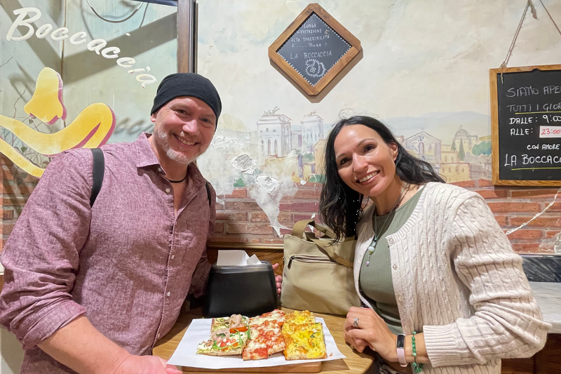 Sunset Pizza Walking Tour in Monti District, Colosseum Area