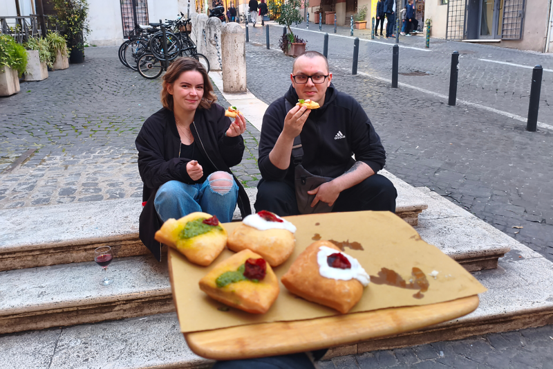 Sunset Pizza Walking Tour in Monti District, Colosseum Area
