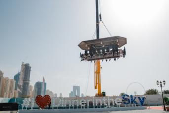 Dîner au restaurant "Dinner in the Sky" à Dubaï