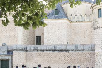 Ségovie : entrée de la cathédrale et l'Alcazar