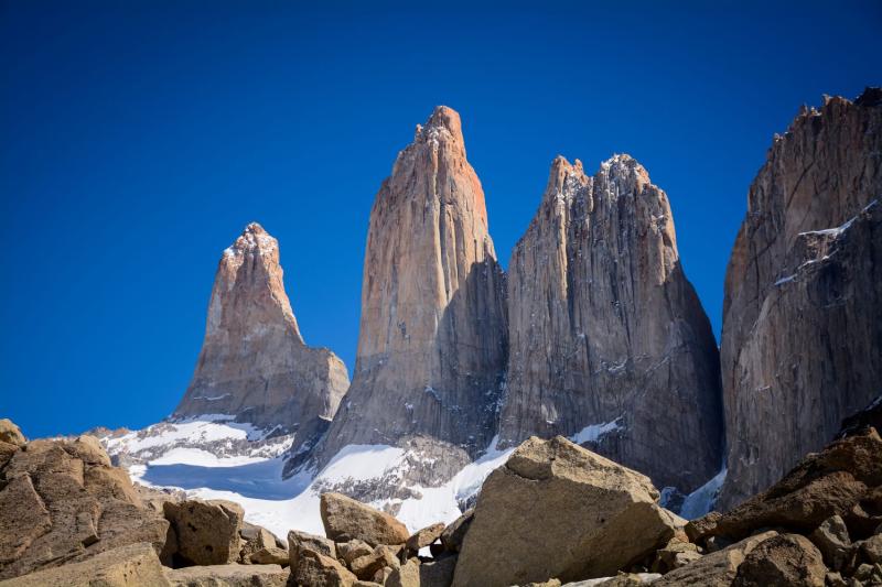 Base of the Torres del Paine Towers Guided Hike
