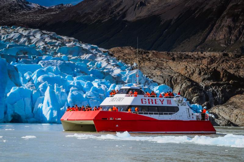 Navigation to Grey Glacier from Puerto Natales