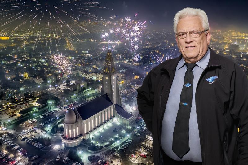 Reykjavik : spectacle de feux d'artifice du nouvel an