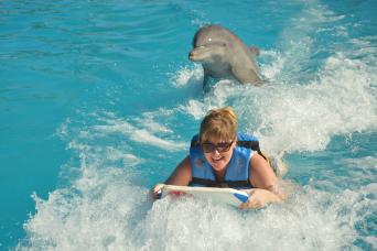 Nage avec les dauphins avec accès au parc Aquaventuras
