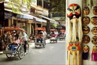 Soirée cyclotour à Hanoi avec spectacle de marionnettes sur l'eau
