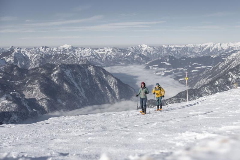 Snow Shoe Hiking in the mountain