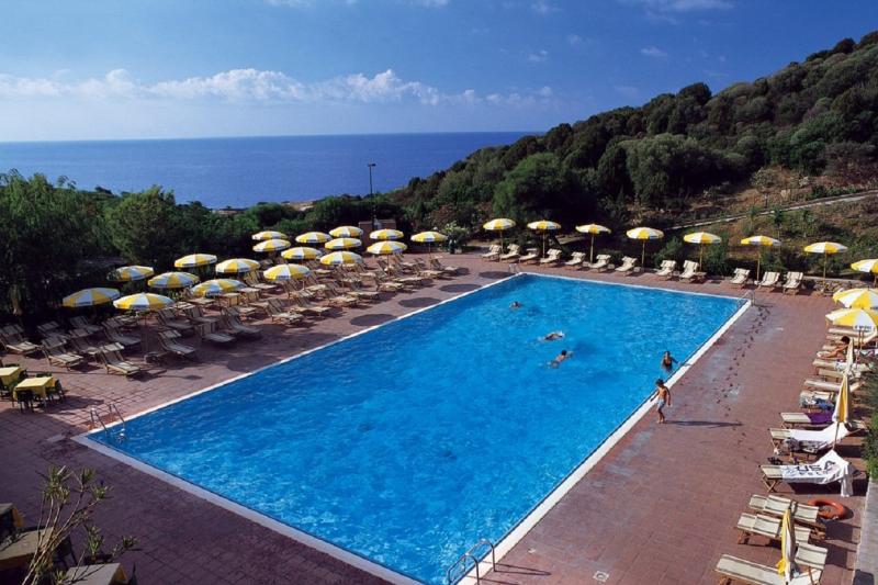 Swimming Pool with view in South Sardinia