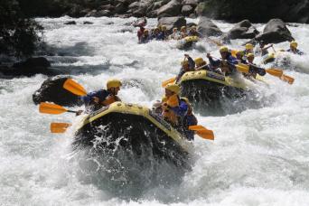 Rafting in the Dolomites