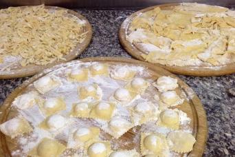 making pasta in Italy