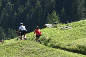 biking in the mountain