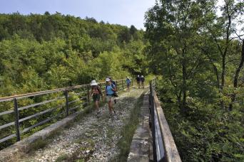 walking the Parenza railway line in Istria