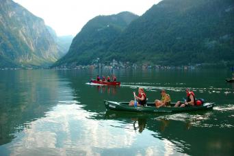 canoeing Lake Hallstatt