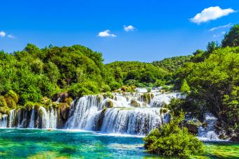 From Omiš: Krka National Park Tour with a local guide & wine tasting with Gray Line Croatia